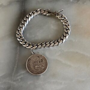 Heavy sterling Cuban link bracelet